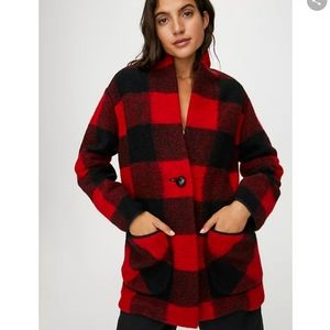 Aritzia Wilfred free Off-duty jacket XXS red black